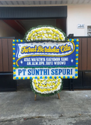Papan Bunga Duka di Sukahayu